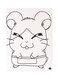 Anime Hamtaro Metal Plate Poster Black/White 15 x 20cm