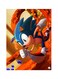 Sonic Metal Plate Poster Blue/White/Orange 15x20cm