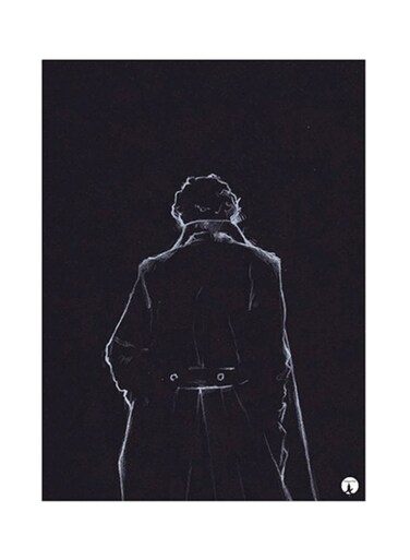 Sherlock Metal Plate Poster Black/Blue