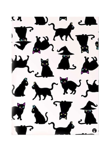 Cats Metal Plate Poster Black/Beige 15x20cm