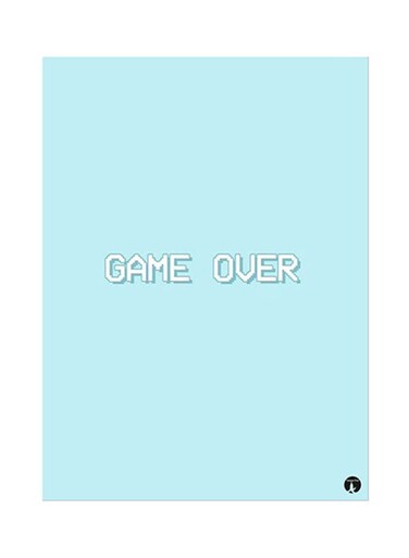 English Phrases Metal Plate Poster Blue 15 x 20cm