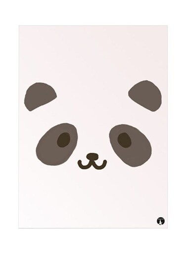Panda Metal Plate Poster Multicolour 15x20cm