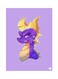 Video Game Spyro Metal Plate Poster Purple/Gold 15 x 20cm