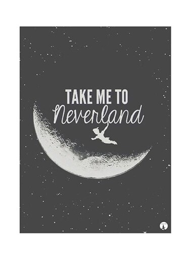 English Phrases Metal Plate Poster Grey/White 15 x 20cm