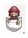 Super Mario Themed Metal Plate Poster White/Red/Brown 15x20cm