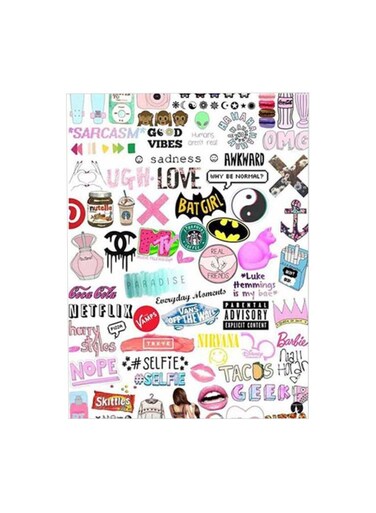 Random Things Metal Plate Poster Multicolour 15x20cm