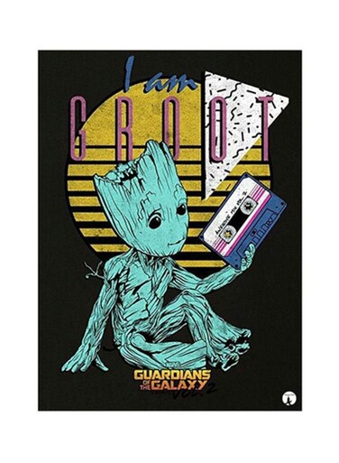 Groot Metal Plate Poster Multicolour 15x20cm