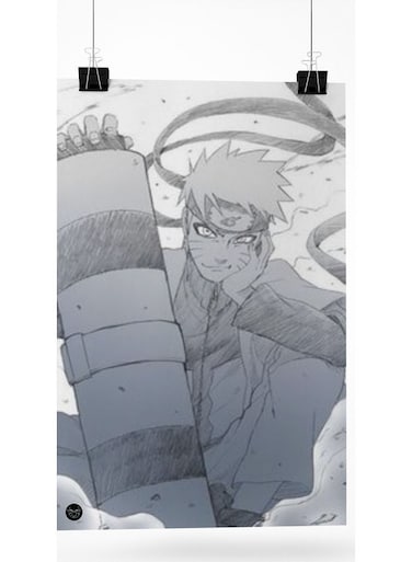 Anime Naruto Printed Poster Multicolour 20cm
