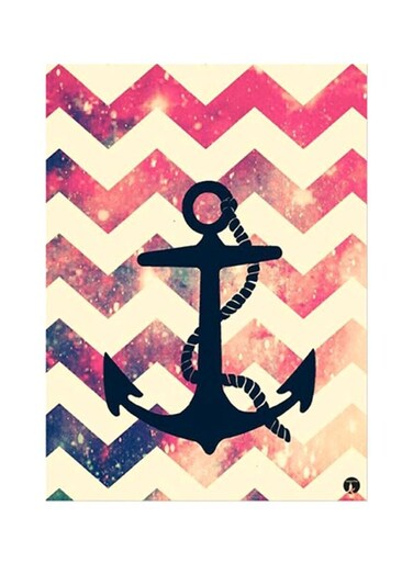 Anchor Printed Metal Plate Poster Multicolour 15x20cm
