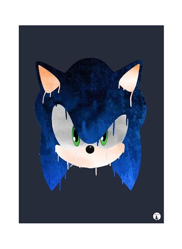 Video Game Sonic Metal Plate Poster Multicolour 15 x 20cm