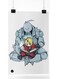 Full metal Alchemist Printed Metal Plate Poster A4 Multicolour 20cm