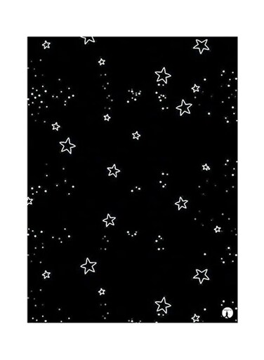 Stars Metal Plate Poster Black/White
