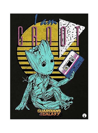 I Am Groot Metal Plate Poster Multicolour 15 x 20cm