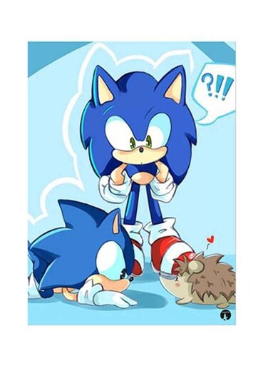 Video Game Sonic Metal Plate Poster Multicolour 15x20cm