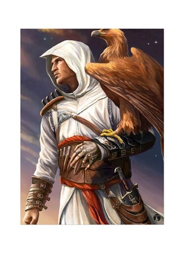 Video Game Assassin's Creed Metal Plate Poster Brown/White 15x20cm