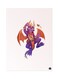 Video Game Spyro Metal Plate Poster Pink/Purple/Brown 15 x 20cm