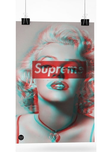 Supreme Printed Poster Multicolour 20cm