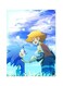 Sonic Metal Plate Poster Blue/Yellow 15x20cm