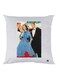 Man And Woman Printed Cushion polyester White/Blue/Black 30x30cm
