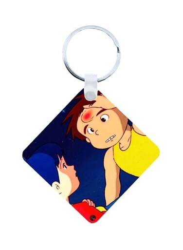 Adnan And Lina Printed Wooden Keychain