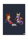 Crash And Spyro Metal Plate Poster Multicolour 15 x 20cm