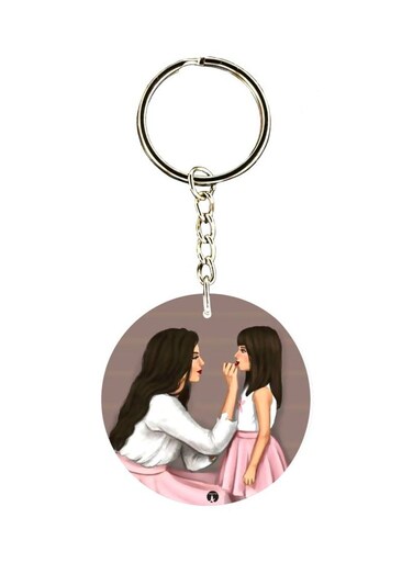 Mother And Daughter Themed Keychain