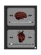 Brain And Heart Metal Plate Poster Grey/Red 15 x 20cm