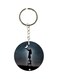 Girl And The Moon Printed Keychain