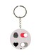 Double Sided Brain And Heart Printed Keychain