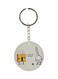 Lock And Key Printed Single Sided Keychain
