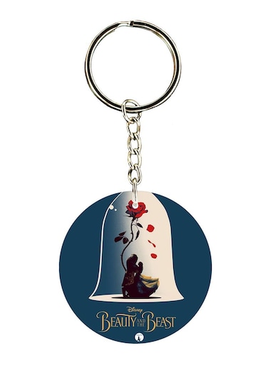 Beauty And Beast Printed Keychain