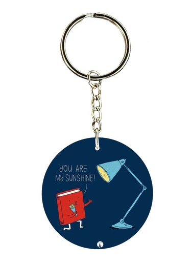 Lamp And Book Printed Keychain