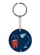 Lamp And Book Printed Keychain
