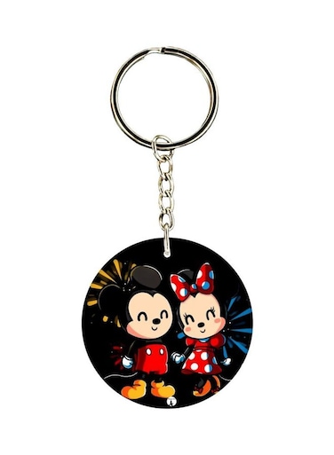 Minnie Mouse And Mickey Mouse Printed Keychain