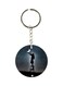 Girl And The Moon Printed Keychain