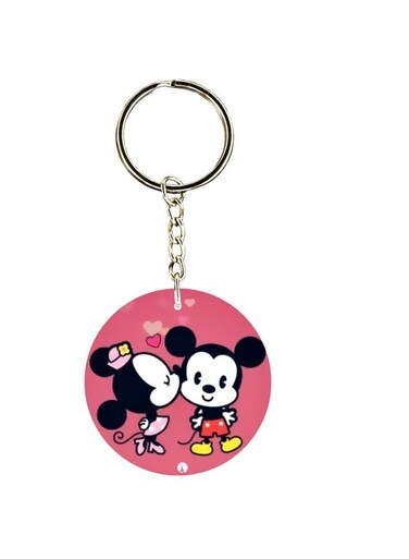 Mickey And Mini Printed Keychain