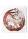 Forest And Deer Themed Canvas Painting With Frame White/Brown/Grey 50x50cm
