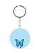 Butterfly Printed Plastic Keychain
