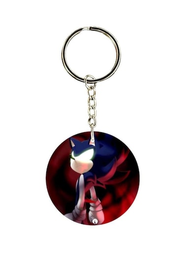 Double Sided Sonic Printed Plastic Keychain