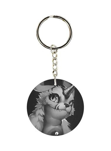 Anime Digimon Printed Plastic Keychain