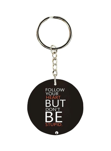 English Phrases Printed Plastic Keychain