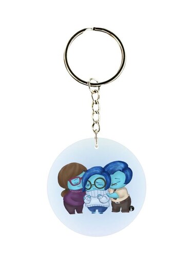 Cartoon Printed Plastic Keychain