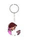 Girl Printed Plastic Keychain