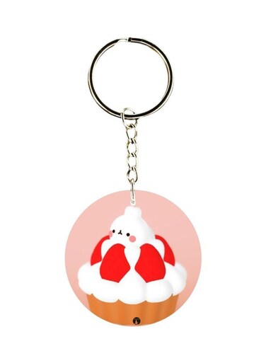 Ice Cream Printed Plastic Keychain