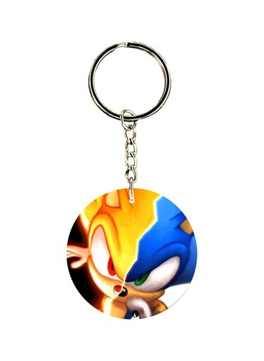 Sonic Printed Plastic Key Chain