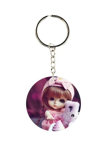 Doll Printed Plastic Keychain
