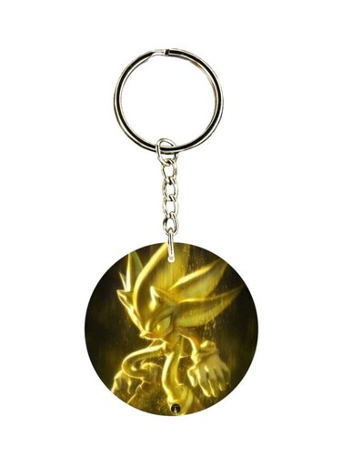 Double Sided Sonic Printed Plastic Keychain