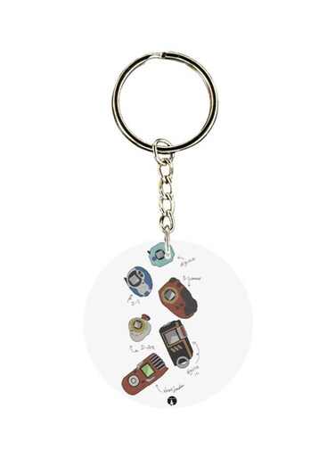 Anime Digimon Printed Plastic Keychain