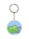 Dragon Printed Plastic Keychain