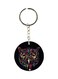 Owl Face Printed Plastic Keychain